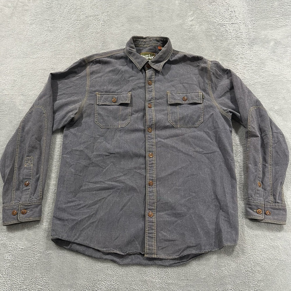 Howler Bros Button Shirt Men's Medium Blue Casual Long Sleeve